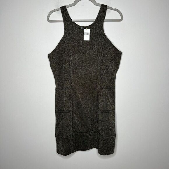 BCBG Generation Dress Womens Large Gold Black Metallic Party NYE Glam Vegas - Picture 16 of 16